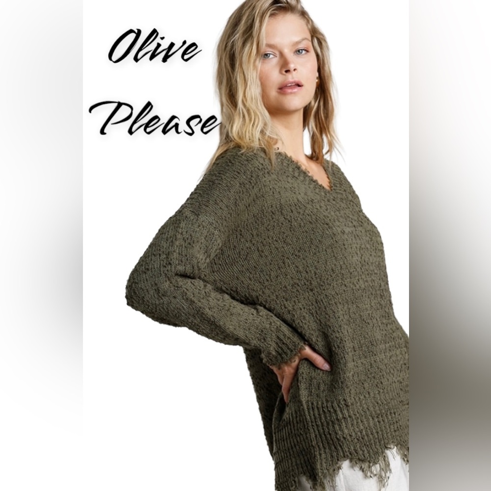 Umgee olive green sweater